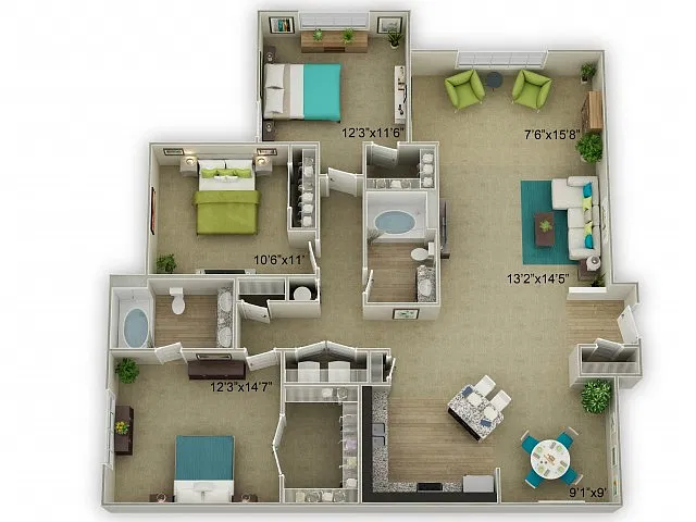 Floor plan Legend w/Sunroom