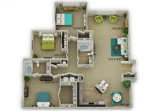 Floor plan Legend w/Sunroom