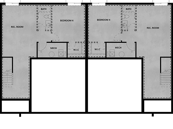 Unfinished Basement Twin Home
