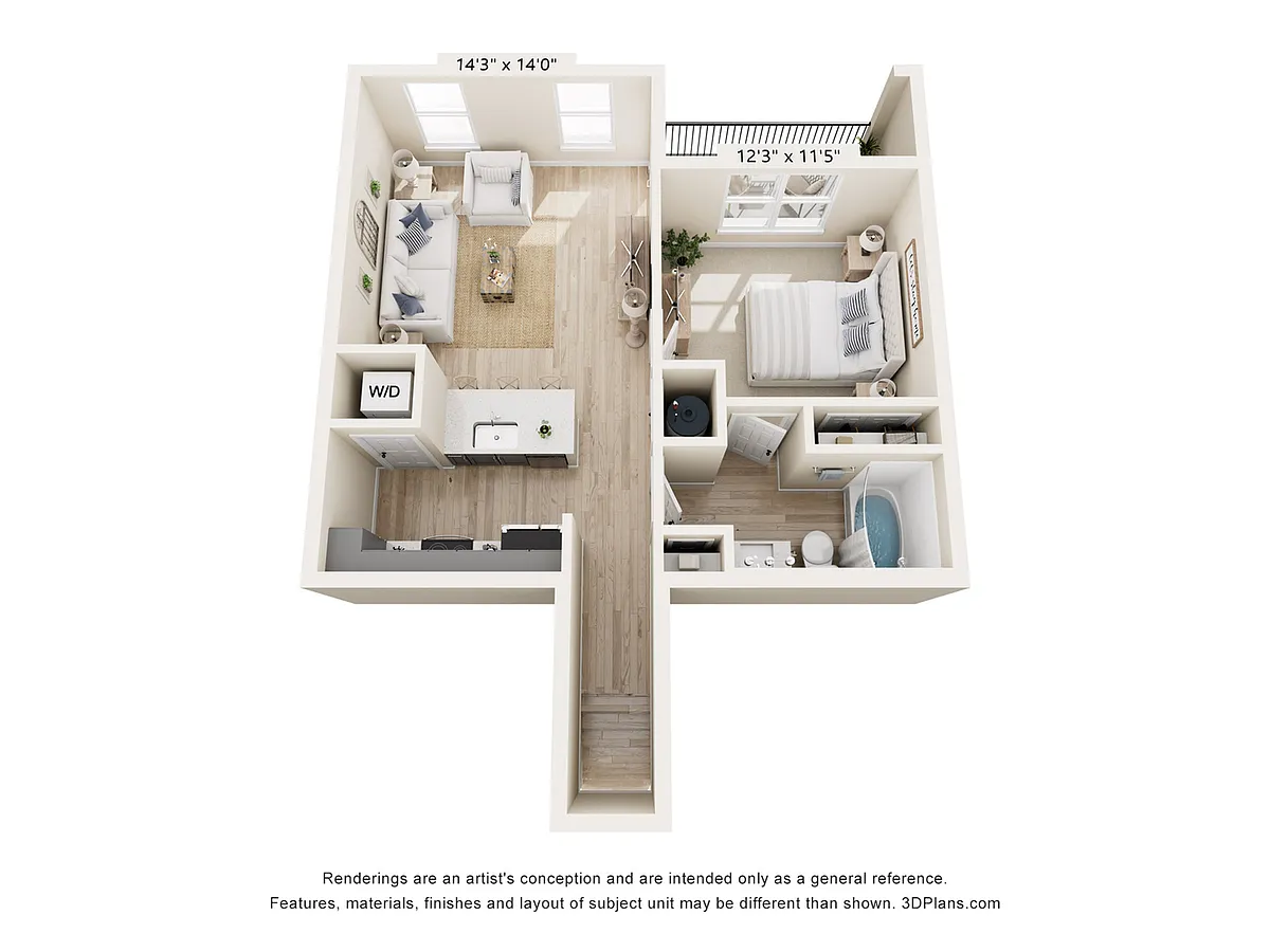 Floor plan BH-A1 (U) W/GARAGE