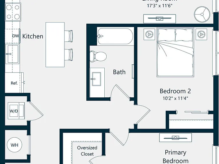 D2 floor plan The Park at Southside Works