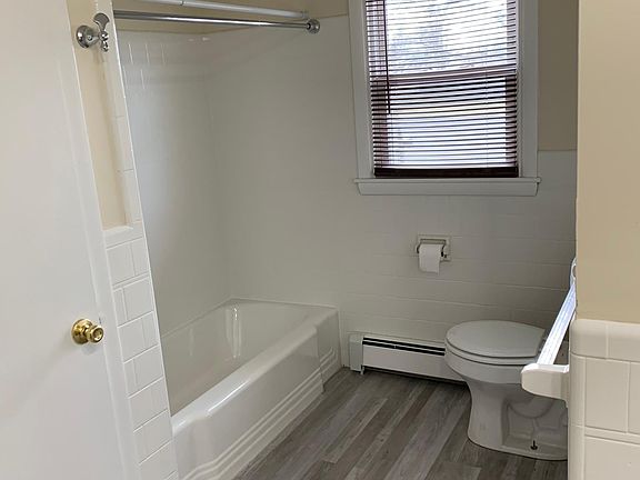 Bathroom with large deep linen closet