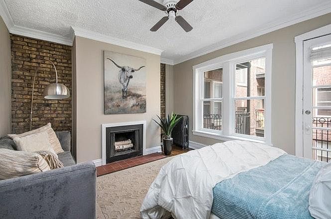 Living Area + Fireplace