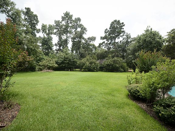 Large wooded back yard