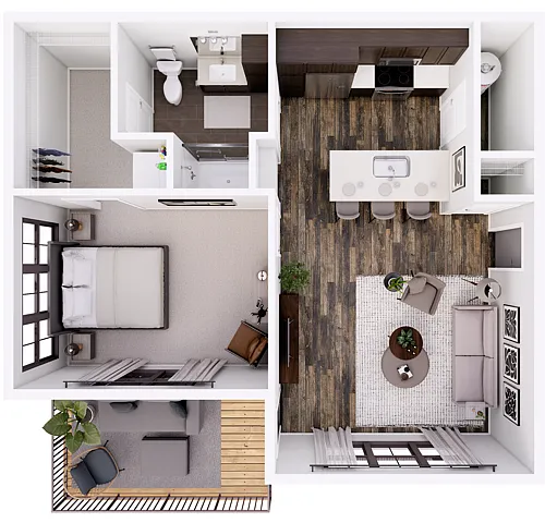 Floor plan Foundry-1A