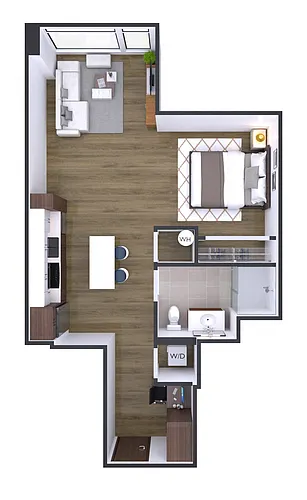 Floor plan Studio- E