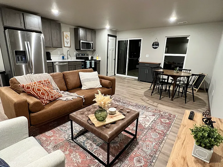 Lower level great room space