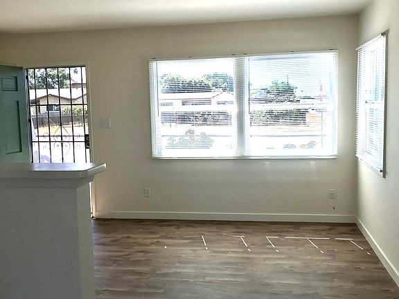 Living room looking out from kitchen