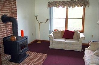 Living Room with Wood Stove