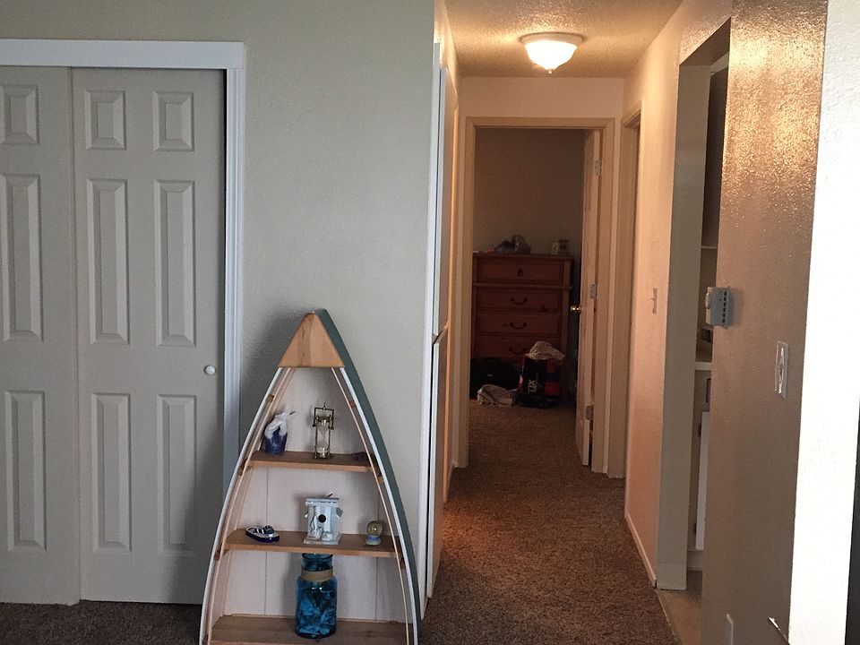 View from living room looking down hallway