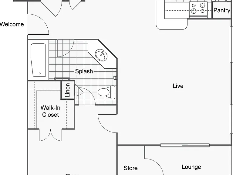 Alexandria | 1-Bedroom Floorplan Alexandria | 1-Bedroom Floorplan
