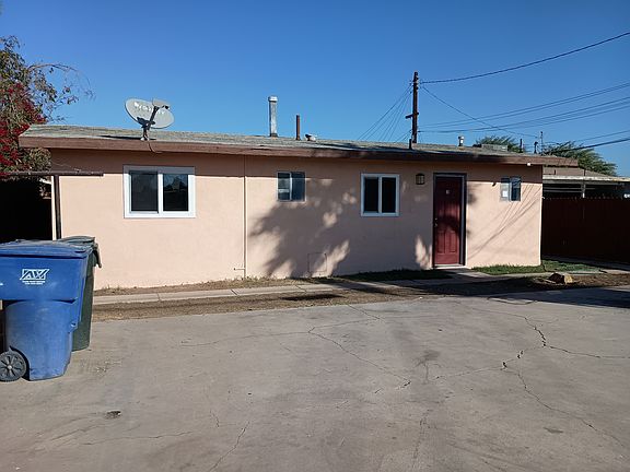 Rear door with parking.