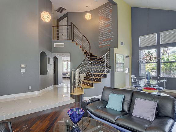 Stainless curved staircase