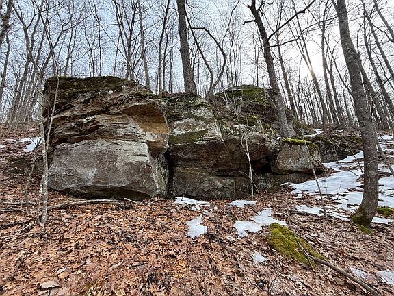 Cool rock feature in the upper elevations of the eastern part of the property