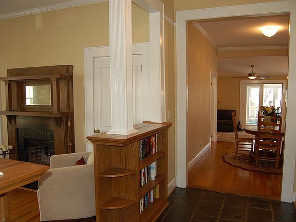 Living room, foyer and dining room