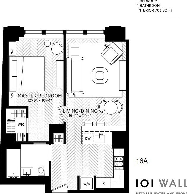 2nd image of 101 Wall St #16A