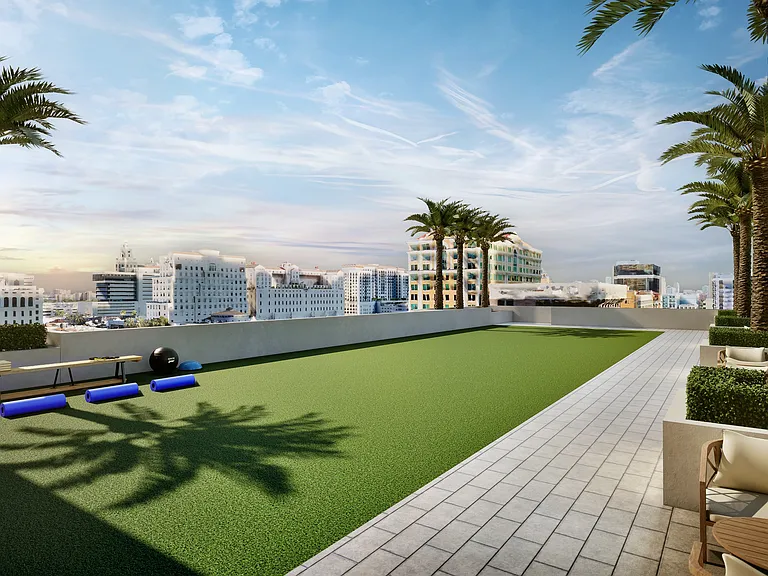 Rooftop Yoga Yard with stunning east and north views the perfect sunrise spot for sun salutations.