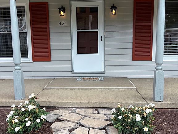 Stone walk to front door