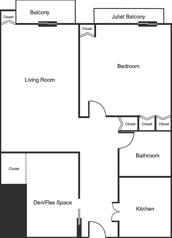 1 bed, 810 sqft, $2,550 — Photo 1