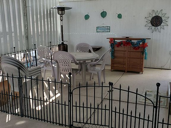 Dog fence, patio