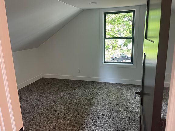 The second floor has two smaller bedrooms each with closet space.