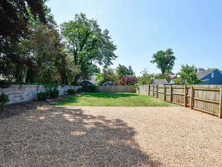 Back Yard with Gravel Parking area