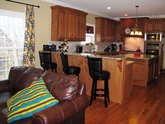 Living room into kitchen