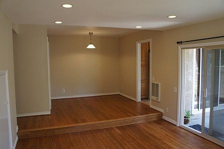 Harwood floors and recessed lighting