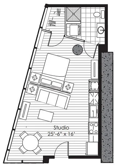 Floor plan 1X1 A