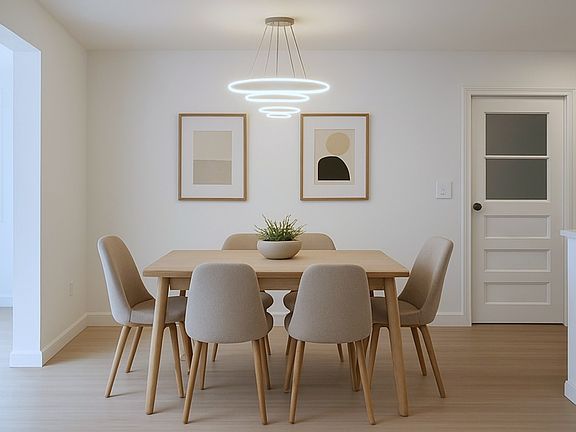 Open dining room