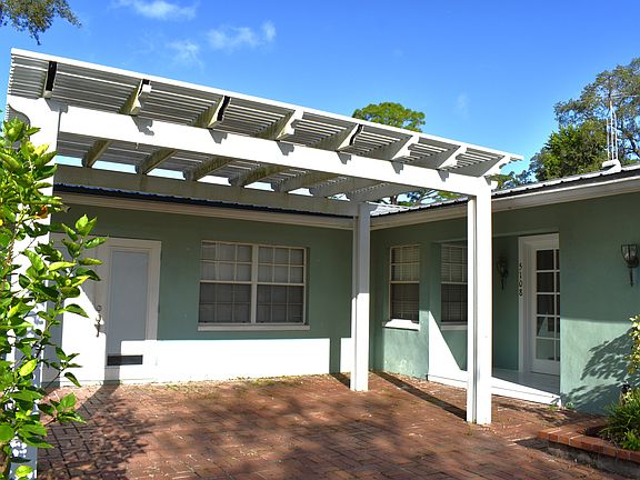 Front of Home - Pergola Front Door Entrance and Bedroom 5 Entrance