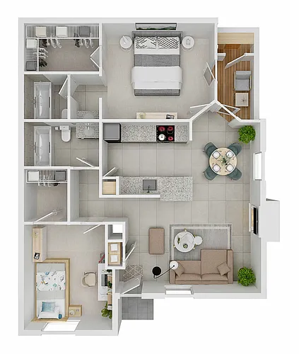 Floor plan 2X2-B