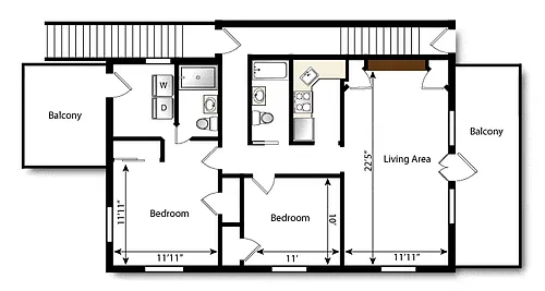 Floor plan 2 Bedroom