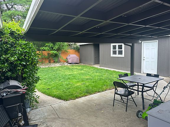 Front yard and seating area