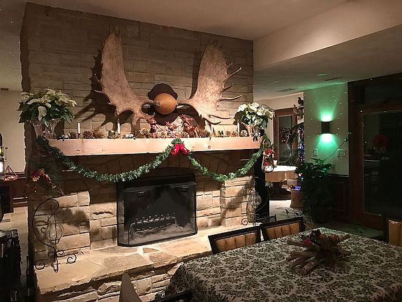 Downstairs fireplace