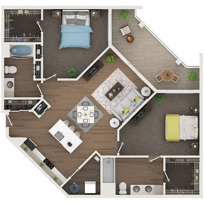 Floor plan C7 - Hunley