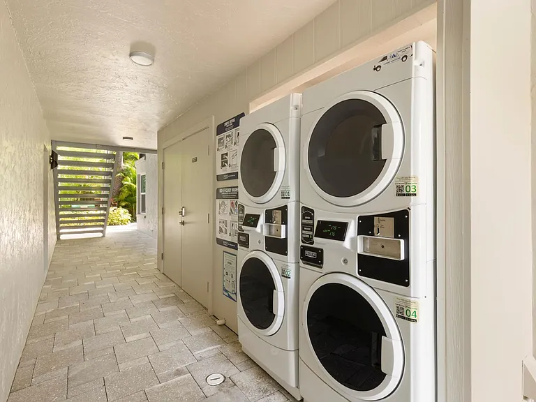Washer/dryer located on-site