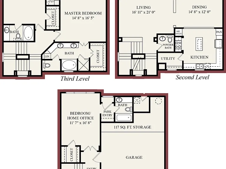 C3-Townhome floor plan Manchester State Thomas