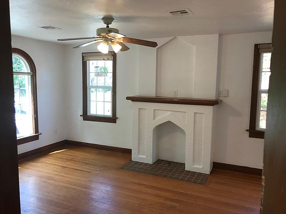 Living room with new windows and paint.