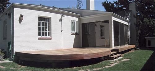 South side deck and sun room
