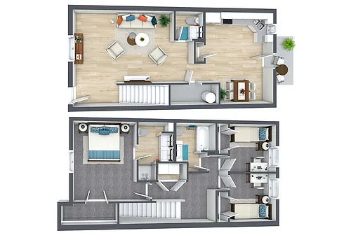 Floor plan 3 Bedroom Townhome