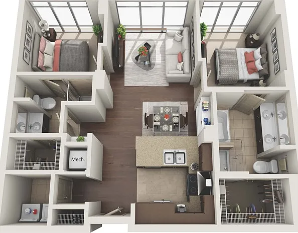 2 Bedroom 2 Bath 2 Bedroom 2 Bath