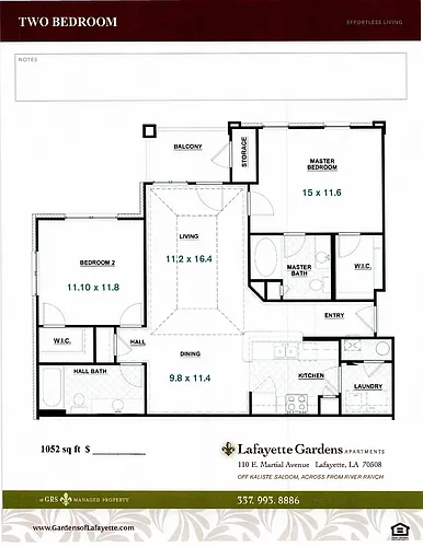 Floor plan 2 Bedroom