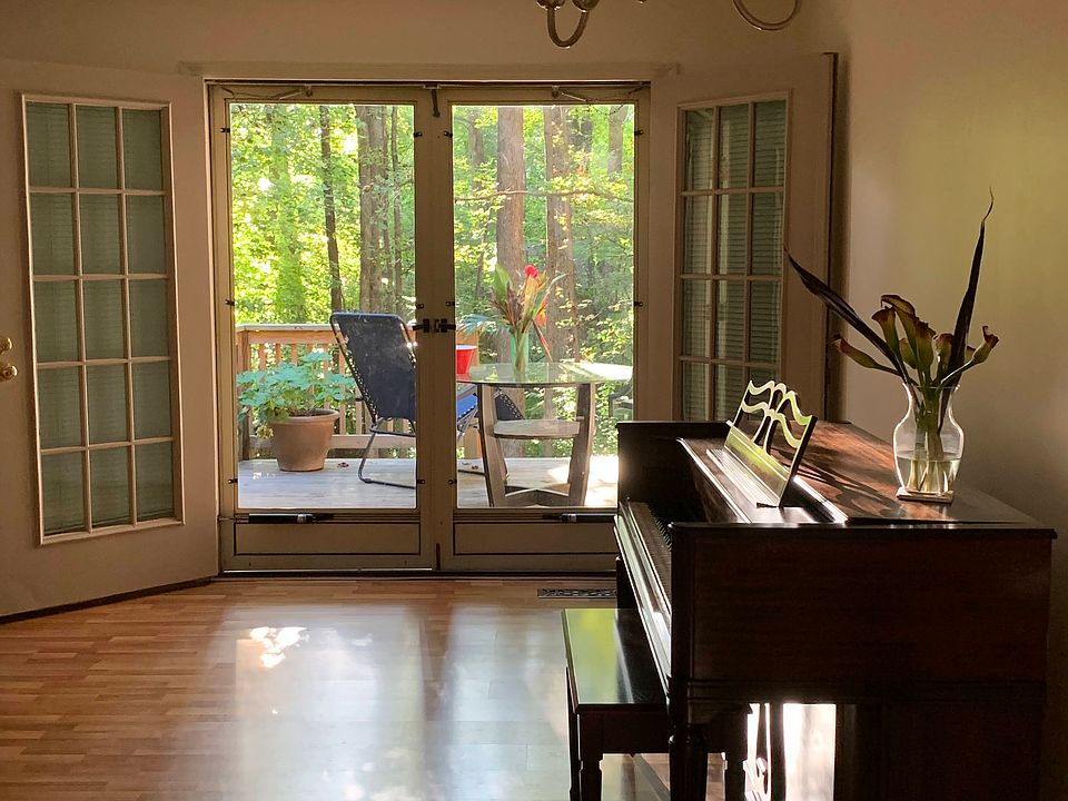 Living room looking out on back deck