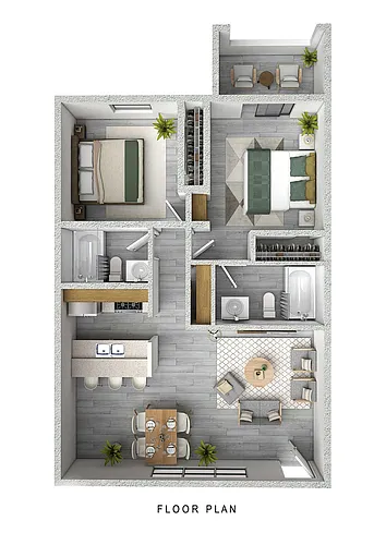 Floor plan Two Bedroom Two Bathroom Ensuite