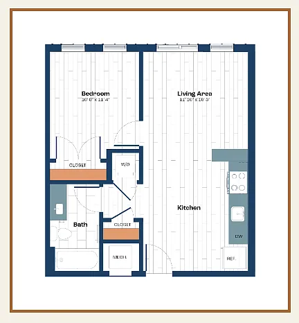 Floor plan 1 Bedroom