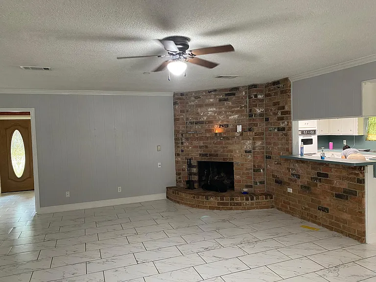 Living room and chimney