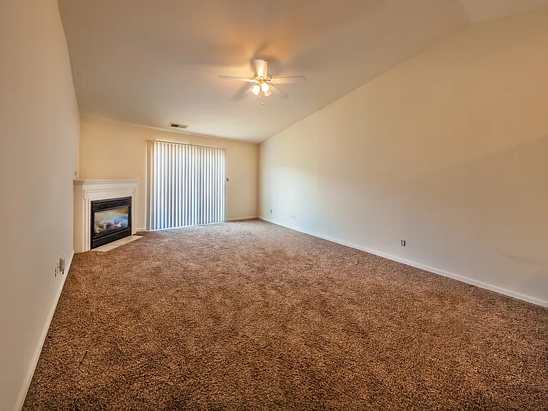 Duplex Living Room with Fireplace