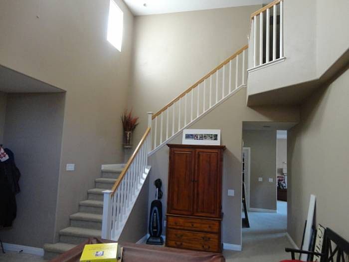 Foyer with High Ceilings 