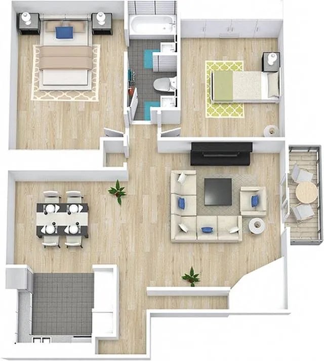 Floor plan 2x1 Insight/Aspect Upgraded